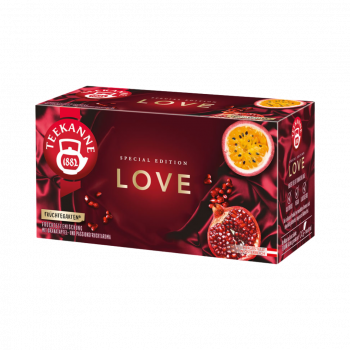 Teekanne Früchtegarten LOVE Granatapfel-Passionsfrucht, 20 Teebeutel im Kuvert, 50g